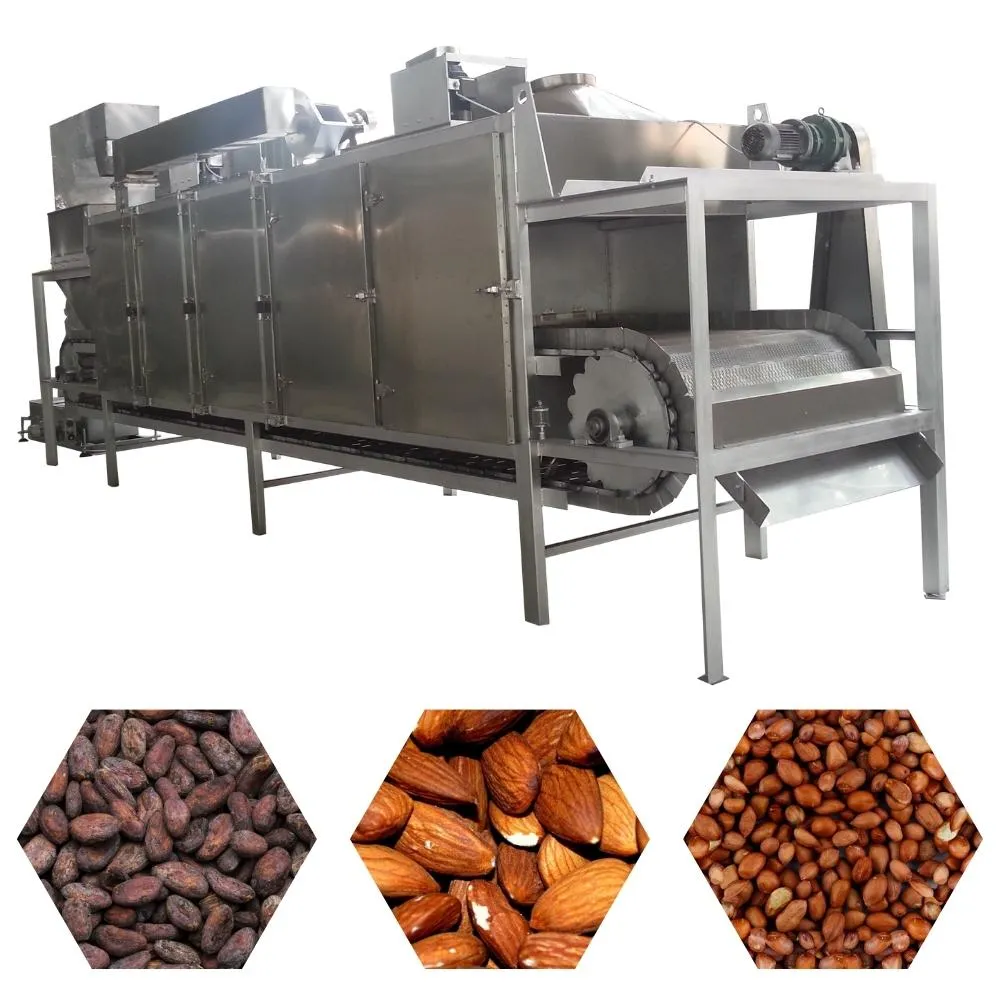 cocoa bean roasting and cooling machine